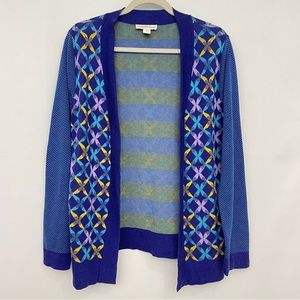 🌻3 for $25 SALE- Coldwater Creek Geometric Open Front Sweater